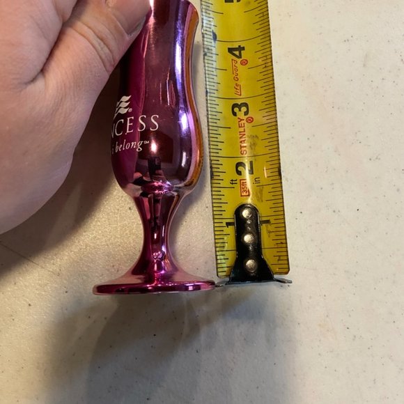 Princess Cruise Line Logo Glass Shot Glasses Set of 3 Pink Blue Gold - Picture 6 of 6